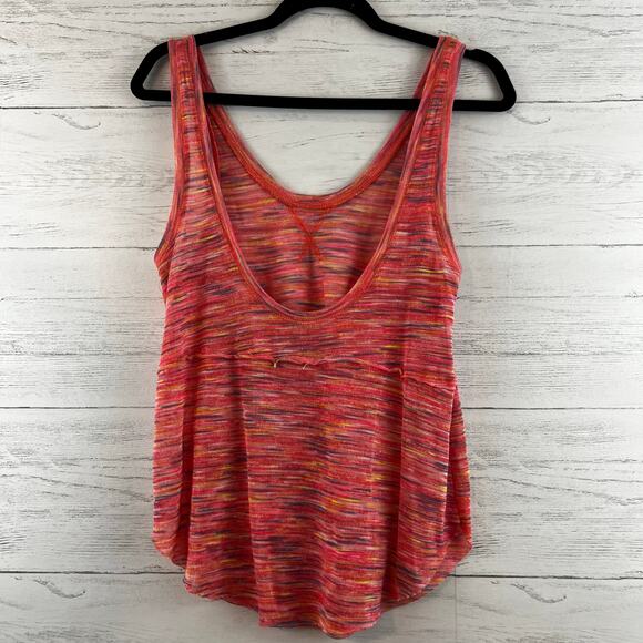 We the Free Pink Colorful Scoop Neck Tank Top Size S - Picture 2 of 7